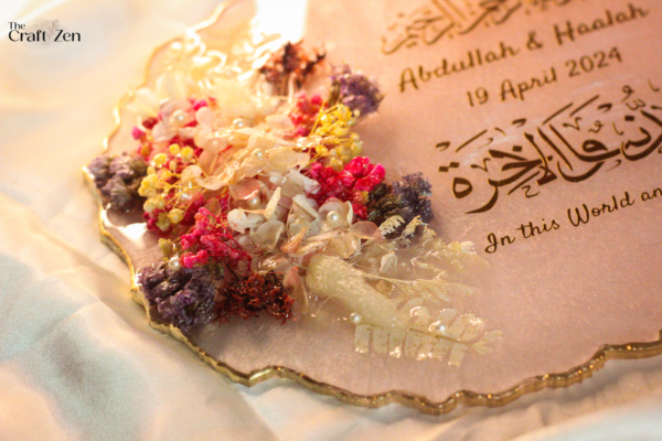 3D Floral Resin Tray / Plaque - Image 2