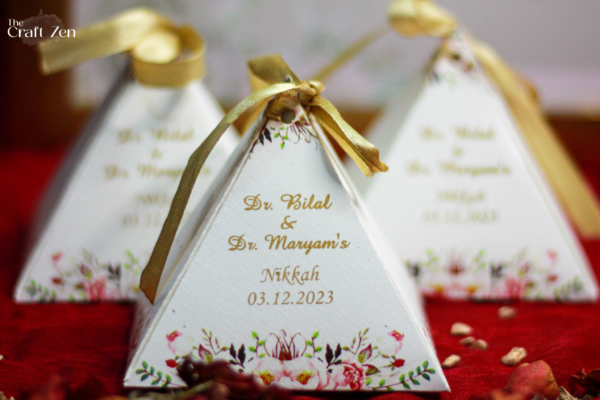 Floral Pyramid Favor Boxes - Image 4