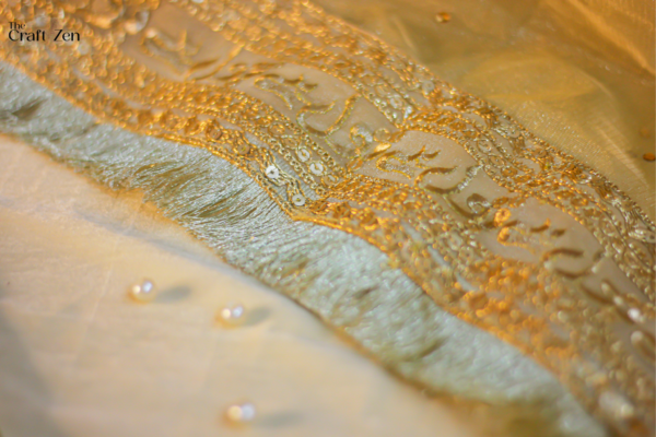 Gold Wedding Dupatta - Image 2