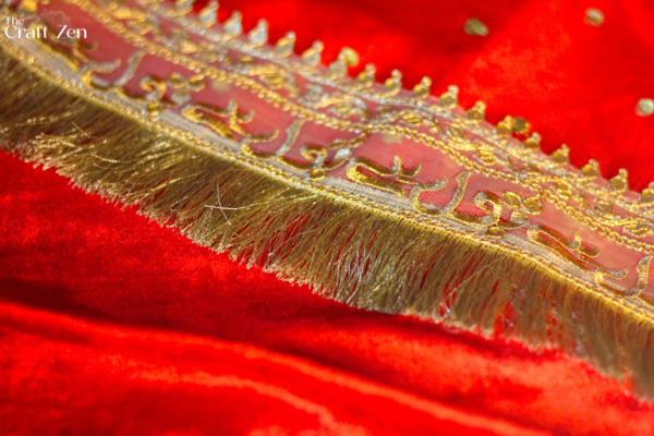 Red Wedding Dupatta - Image 2