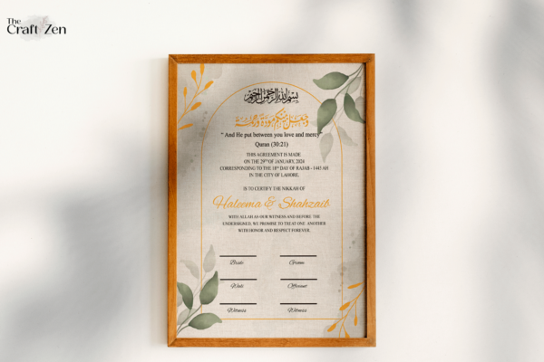 Nikkah Certificate