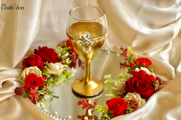 Golden Bliss Goblet & Tray