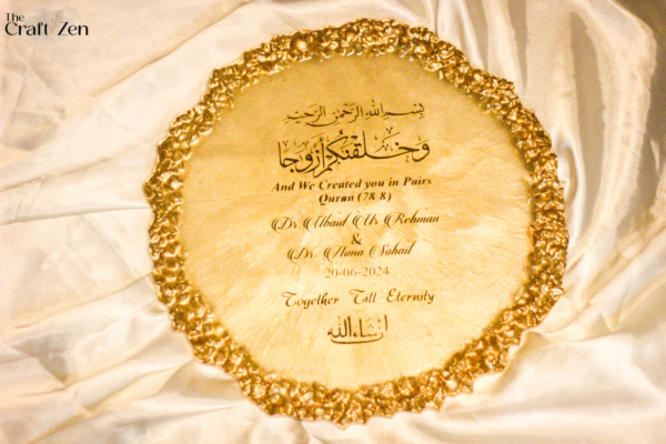 Glimmering Edged Resin Tray / Plaque