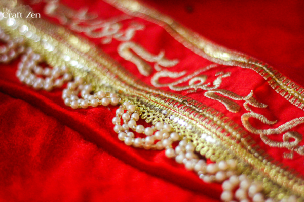 Red Wedding Dupatta - Image 3