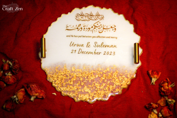 Nikkah Bliss Resin Tray / Plaque - Image 2