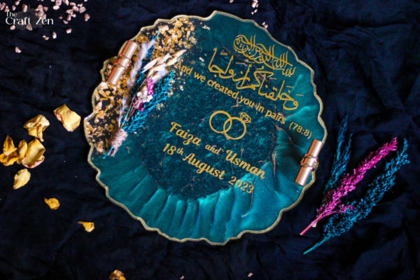 Golden Oasis Resin Tray / Plaque - Image 2