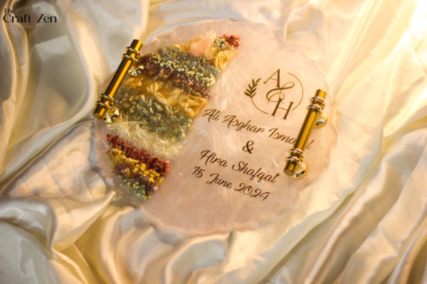 Floral Fantasy Wedding Resin Tray / Plaque