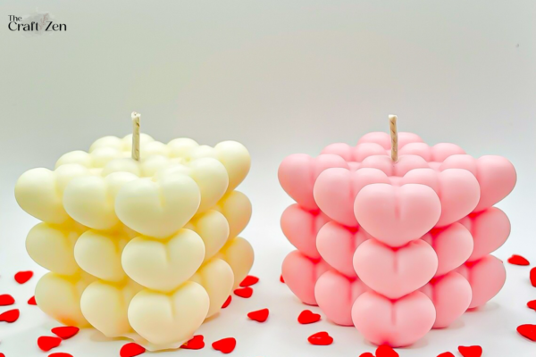 Heart Bubble Candle